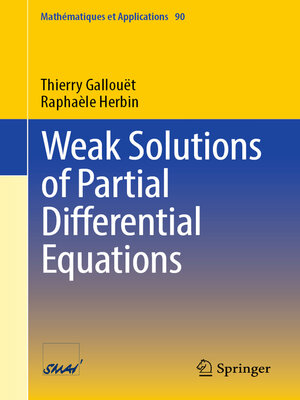 cover image of Weak Solutions of Partial Differential Equations